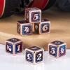 DNDND Dragon Scale D6 Dice Set, 6 PCS Dragon Scale Metal D6 Dice with Free Black Velvet Bag for DND Pathfinder Shadowrun or GURPs (Teal and Purple with Copper Edge) view 3