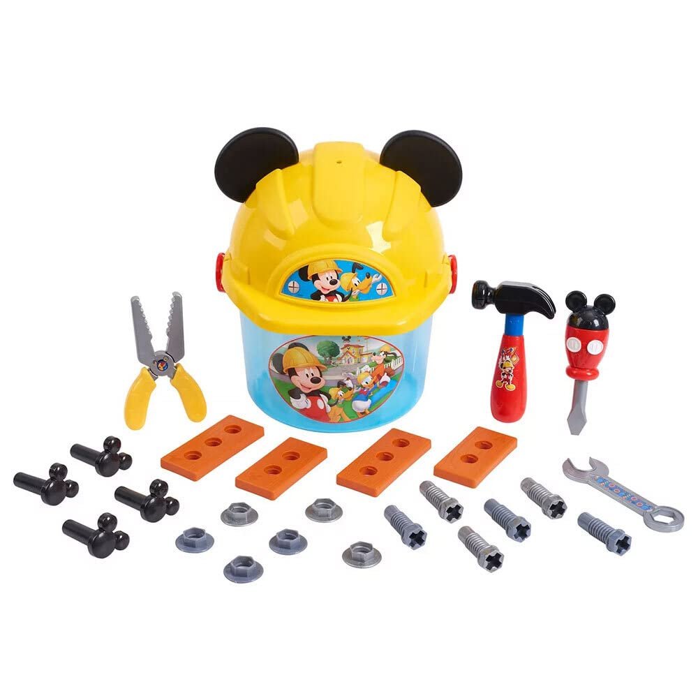 Disney Junior Mickey Mouse Handy Helper Tool Bucket, 29-Pieces