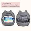 BabbleRoo Diaper Bag Backpack - Travel Large Baby Diaper Bag with Changing pad, Waterproof Baby Bags for Mom & Dad, Unisex Bags with Pacifier Case, Luggage Strap & Stroller Clips - Dark Gray view 4