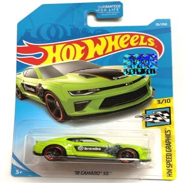 DieCast Hot Wheels '18 Camaro SS - HW Speed Graphics 3/10 (2019 Factory Sealed) Green