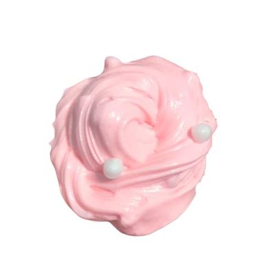 BUBBLE GUM Slime |6oz Jar| Thick & Stretchy | Marshmallow Foam Beads | Bubblegum Scented | FUN!