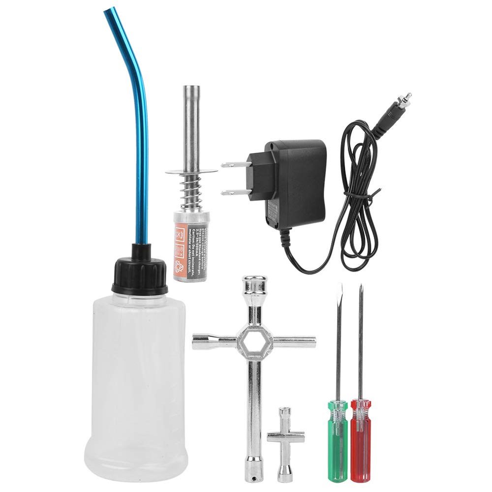 RC Accessories, Replacement Accessory Fuel RC Cars Glow Plug Igniter RC Starter Kit Plug Igniter for Remote Control Car for Assemble The Parts 110?240V (#2)