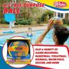Wahu 100% Waterproof All-Purpose Pool Ball for Beach Volleyball, Soccer, and More, 6.5" Round Water Ball for Beach and Pool Sports Games, Orange view 3
