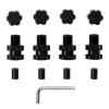Hot Racing Aluminum 17mm Splined Hubs +10mm for Traxxas 1/10 Maxx, Black view 1