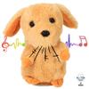 Hopearl Talking Puppy Repeats What You Say Dog Nodding Electric Interactive Animated Toy Speaking Plush Buddy Gift for Toddlers, Brown, 7'' view 1