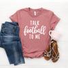 Sports Mom Shirt, Football Mom Shirt, Talk Football to Me, Game Day, Raise Ballers Tee Sports, Softstyle Unisex Tee Mauve view 2
