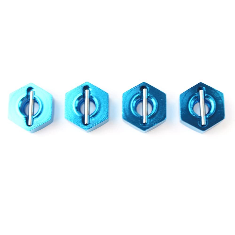 KingVal Replacement 4PCS Metal Wheel Hex Drive Hubs Hexagonal Adapter Combiner Compatible with WLtoys 12428 12427 12423 12628 A949 A959 A969 A979 K929 RC Car