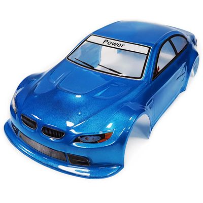 1/10 Scale E92 Style RC LEXAN Body Shell Replacement for Drift Racing Touring On-Road Car Width 200mm with Decal Sheet(Blue)