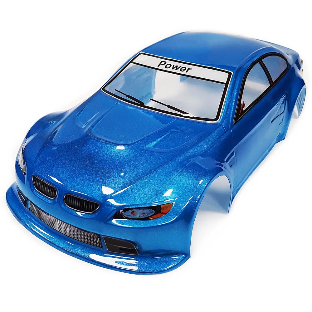 1/10 Scale E92 Style RC LEXAN Body Shell Replacement for Drift Racing Touring On-Road Car Width 200mm with Decal Sheet(Blue)