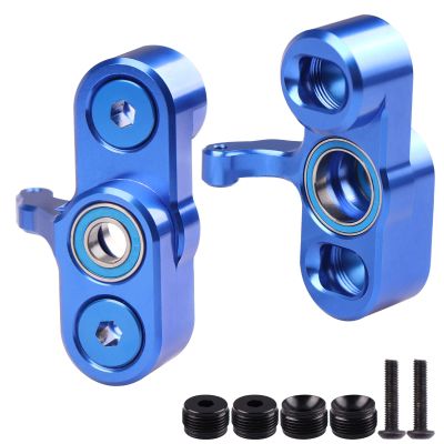 ACEKEEPS 2-Pack Front Steering Knuckles Caster Blocks C-Hubs w/Bearings Upgrade Parts for Arrma RC 1/8 Typhon Talion 1/7 Felony Mojave Limitless Car, Replace AR330187 (Navy Blue)
