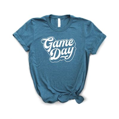 Football Shirt, Game Day Shirt, Game Day, Football Mom, College & High School Season, Softstyle Unisex Tee Heather Teal