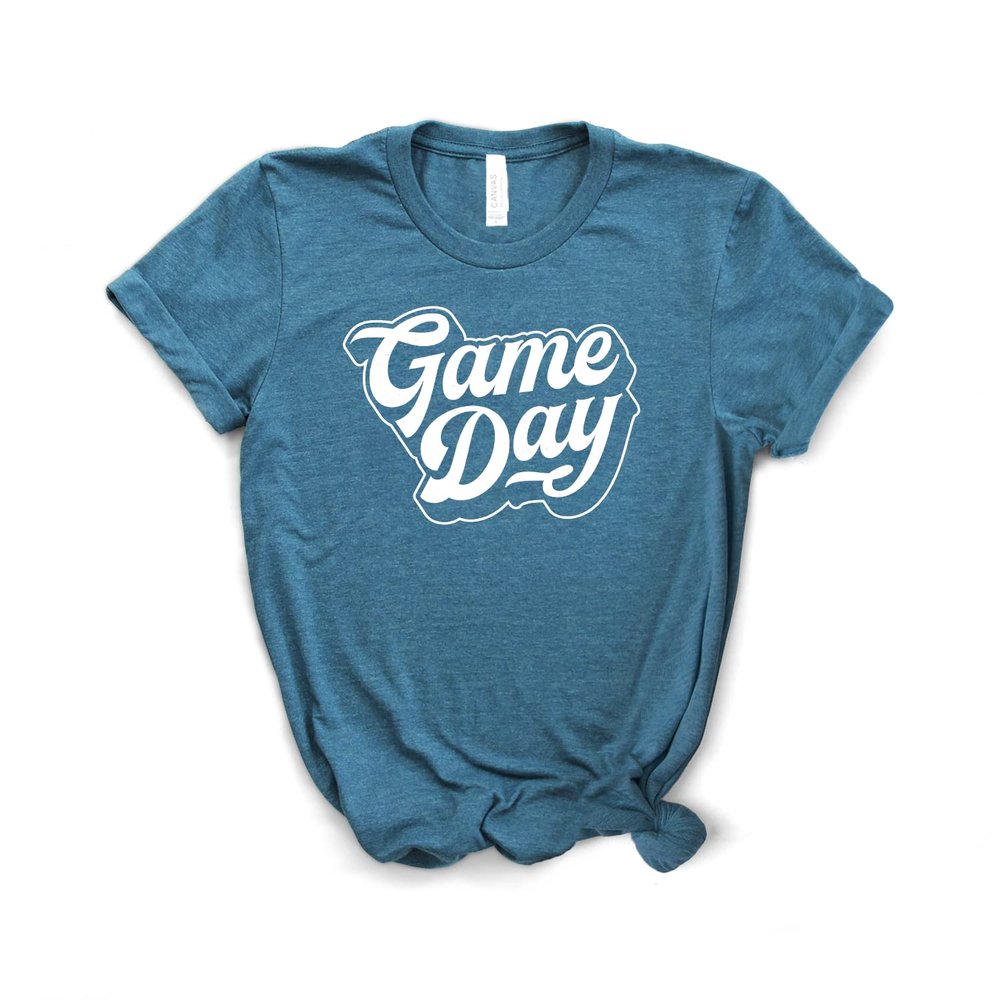 Football Shirt, Game Day Shirt, Game Day, Football Mom, College & High School Season, Softstyle Unisex Tee Heather Teal