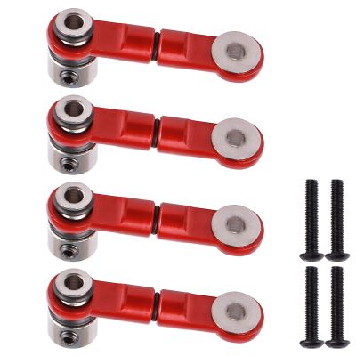 ACEKEEPS 4-Pack Aluminum Anti-Roll Narrow Sway Bar Suspension Arm Linkages Upgrade Parts for ARRMA RC 1/10 Senton 1/8 Typhon Kraton Talion 1/7 Felony Infraction Limitless Car (Red)