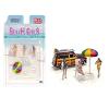 1 Beach Chaise and 1 Beach Umbrella for 1/64 Scale Models by American Diorama view 2