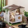 Montidey DIY Miniature Dollhouse Furniture Kit,Large Garden Villa Wooden Doll House with Music Movement Creative Room for Valentine's Day Gift (Elegant and Quiet) view 3