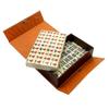 SHATONG Mini Mahjong 144 Tiles Chinese Mahjong with 2 Dice Portable Leather Box Travel Mahjong Travel Entertainment Mahjong for Adults,Families and Kids Ages 8 and Up view 1