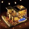 Montidey DIY Miniature Dollhouse Furniture Kit,Large Garden Villa Wooden Doll House with Music Movement Creative Room for Valentine's Day Gift (West Creek House) view 2