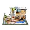 Montidey DIY Miniature Dollhouse Furniture Kit,Large Garden Villa Wooden Doll House with Music Movement Creative Room for Valentine's Day Gift (West Creek House) view 3
