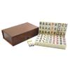 SHATONG Mini Mahjong Chinese Mahjong 144 Tiles Mahjong Set with 2 Dice and 2 Spare Tiles,Portable Travel Majhong Games Set for Home Party Family(Size:201410mm) view 4