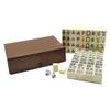 SHATONG Chinese Mahjong Traditional Game Set with 146 Tiles, 2 Dice and Leather Box for Travel Party Family Game Gift(Size:201410mm) view 4