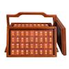 SHATONG Chinese Mahjong Board Game Pterocarpus Indicus 144 Tiles Mah Jong with Ornate Storage Case Game Set Beautiful Gift Suitable for Collection view 1