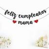 Black Glitter Feliz Cumpleaos Mam Banner - Fiesta Theme Party Decorations - Happy Mother's Day, Mom Birthday Party Decorations view 2