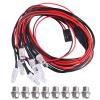 GoHobby RC Car Lights 8LEDs Headlights Taillight Kit for Traxxas Arrma HSP Tamiya Redcat RC4WD Axial SCX10 RC Car Truck Crawler Drift On Road Touring Cars (4 Red +4 White) view 3