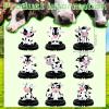 9 Pcs Cow Print Honeycomb Centerpieces Cow Theme Party Honeycomb Table Topper Farm Animal Baby Shower Decorations for Kids Birthday Western Party Favors view 2