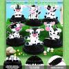 9 Pcs Cow Print Honeycomb Centerpieces Cow Theme Party Honeycomb Table Topper Farm Animal Baby Shower Decorations for Kids Birthday Western Party Favors view 3