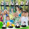 9 Pcs Cow Print Honeycomb Centerpieces Cow Theme Party Honeycomb Table Topper Farm Animal Baby Shower Decorations for Kids Birthday Western Party Favors view 4