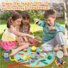 REZUCREY Kids Camping Toys Set, Pretend Play with Campfire, Pretend Cutting Food for Play Kitchen Camping Gear for Kitchen Indoor Outdoor Camping Toys for Kids Toddlers Boys Age 3 4 5 6 7 8+ view 3
