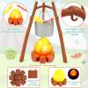 REZUCREY Kids Camping Toys Set, Pretend Play with Campfire, Pretend Cutting Food for Play Kitchen Camping Gear for Kitchen Indoor Outdoor Camping Toys for Kids Toddlers Boys Age 3 4 5 6 7 8+ view 4