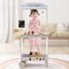 PairPear Wooden Ice Cream Cart for Kids  Toddler Pretend Play Grocery Store Ice Cream Truck Playset Kids Dessert Truck Play Food Kitchen Toys Gift for Boys and Girls 3 Years and up view 4