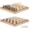 AMEROUS 15'' Magnetic Wooden Chess & Checkers Game Set -2 Extra Queens -24 Cherkers Pieces - Chessmen Storage Slots, Beginner Chess Set for Kids and Adults, Classic 2 in 1 Board Games view 2