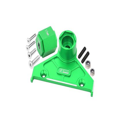 Aluminum Alloy Rear Spare Wheel Positioning Bracket For Axial 1/6 SCX6 Jeep JLU Wrangler AXI05000-10Pc Set Green