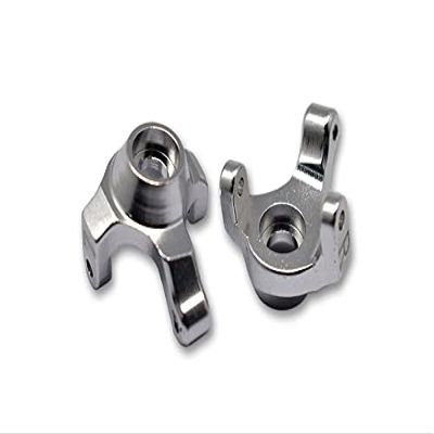 Axial 1:24 SCX24 Deadbolt AXI90081 Upgrade Parts Aluminum Front Knuckle Arm - 2Pc Set Silver
