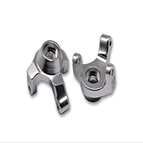 Axial 1:24 SCX24 Deadbolt AXI90081 Upgrade Parts Aluminum Front Knuckle Arm - 2Pc Set Silver