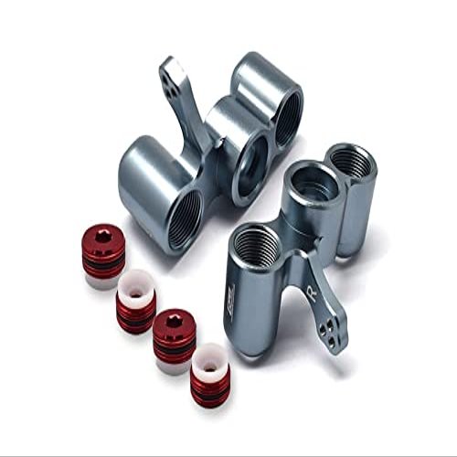 Team Corally 1/10 Sketer XL4S C-00191 Upgrade Parts Aluminum Front Knuckle Arm - 6Pc Set Gray Silver
