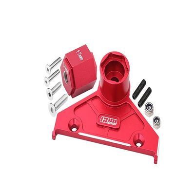 Aluminum Alloy Rear Spare Wheel Positioning Bracket For Axial 1/6 SCX6 Jeep JLU Wrangler AXI05000-10Pc Set Red