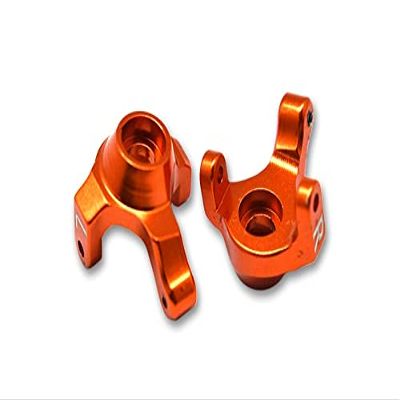Axial 1:24 SCX24 Deadbolt AXI90081 Upgrade Parts Aluminum Front Knuckle Arm - 2Pc Set Orange