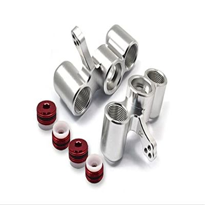 Team Corally 1/10 Sketer XL4S C-00191 Upgrade Parts Aluminum Front Knuckle Arm - 6Pc Set Silver