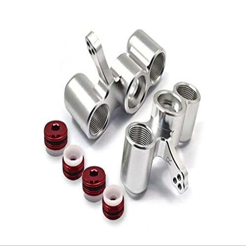 Team Corally 1/10 Sketer XL4S C-00191 Upgrade Parts Aluminum Front Knuckle Arm - 6Pc Set Silver