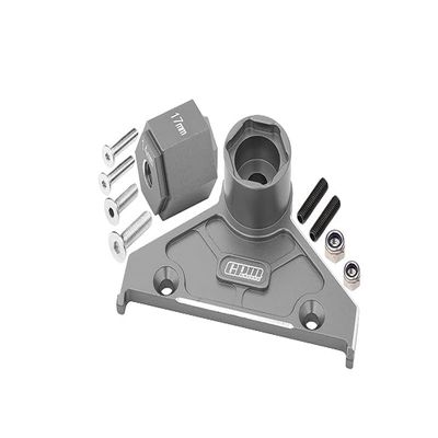 Aluminum Alloy Rear Spare Wheel Positioning Bracket For Axial 1/6 SCX6 Jeep JLU Wrangler AXI05000-10Pc Set Gray Silver
