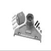 Aluminum Alloy Rear Spare Wheel Positioning Bracket For Axial 1/6 SCX6 Jeep JLU Wrangler AXI05000-10Pc Set Gray Silver view 1