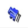 Axial 1:24 SCX24 Deadbolt AXI90081 Upgrade Parts Aluminum Rear Upper Tie Rod Connector - 3Pc Set Blue view 1