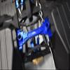 Aluminum Rear Chassis Brace For Axial 1/6 SCX6 Jeep JLU Wrangler AXI05000-5Pc Set Gray Silver view 4