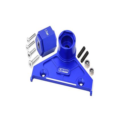Aluminum Alloy Rear Spare Wheel Positioning Bracket For Axial 1/6 SCX6 Jeep JLU Wrangler AXI05000-10Pc Set Blue