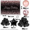 Toylin 103Pcs Rose Gold Black Birthday Decorations, Black Rose Gold Birthday Balloons Photography Backdrop Banner for Boys Girls Men Women Birthday Party Decorations Supplies view 2
