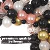 Toylin 103Pcs Rose Gold Black Birthday Decorations, Black Rose Gold Birthday Balloons Photography Backdrop Banner for Boys Girls Men Women Birthday Party Decorations Supplies view 4