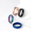 fekang Anxiety Rings Fidget Ring for Women Stress Relief Spinner Rings for Anxiety Stress Ring 4Pcs 6MM Titanium Steel Size 5-12 (9, 6mm spinner rings 4pcs) view 3